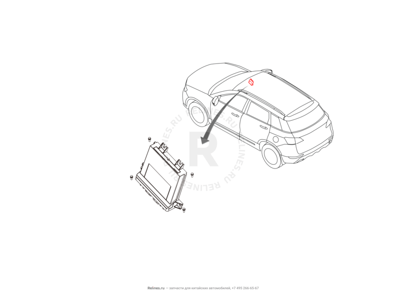Запчасти Haval H6 Coupe Поколение I (2015) 2.0л, 4x4, МКПП — Система бесключевого доступа — схема