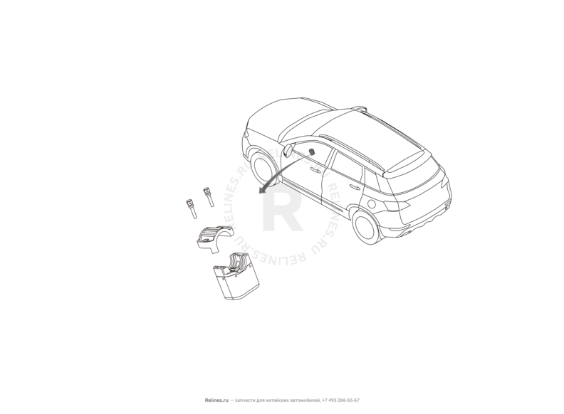 Запчасти Haval H6 Coupe Поколение I (2015) 2.0л, 4x4, МКПП — Замок рулевой колонки — схема
