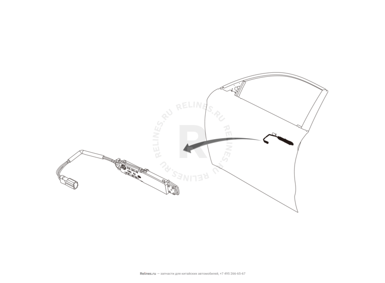 Запчасти Haval H6 Coupe Поколение I (2015) 2.0л, 4x2, АКПП — Датчик системы PEPS (система бесключевого доступа) — схема