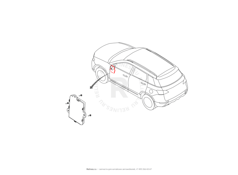 Запчасти Haval H6 Coupe Поколение I (2015) 2.0л, 4x2, МКПП — Блок управления кузовной электроникой — схема