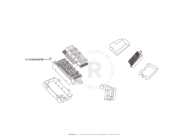 Запчасти Haval H6 Coupe Поколение I (2015) 2.0л, 4x4, МКПП — Блок предохранителей, предохранители и реле — схема