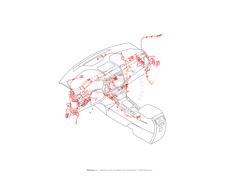 Запчасти Haval H6 Coupe Поколение I (2015) 2.0л, 4x2, МКПП — Проводка панели приборов (торпедо) (1) — схема