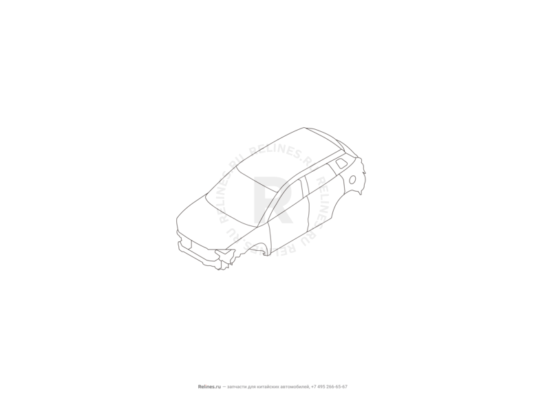 Запчасти Haval H6 Coupe Поколение I (2015) 2.0л, 4x2, МКПП — Кузов (1) — схема