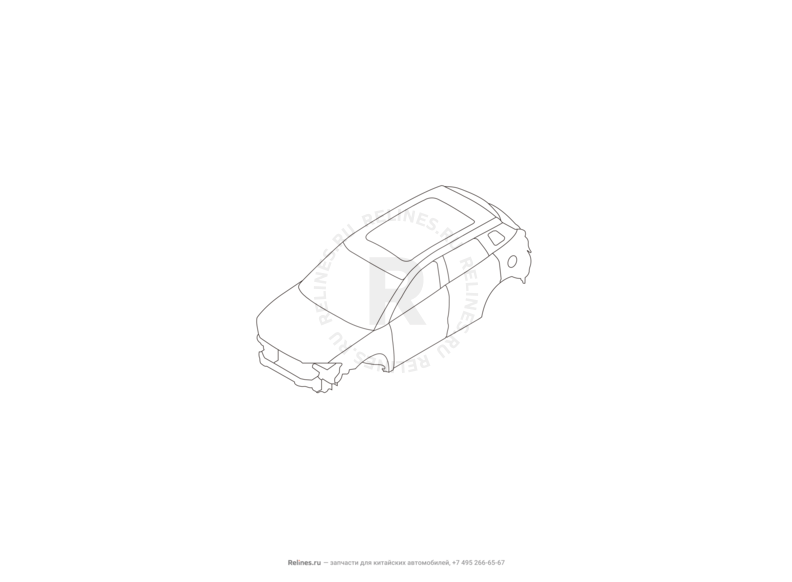 Запчасти Haval H6 Coupe Поколение I (2015) 2.0л, 4x2, АКПП — Кузов (2) — схема