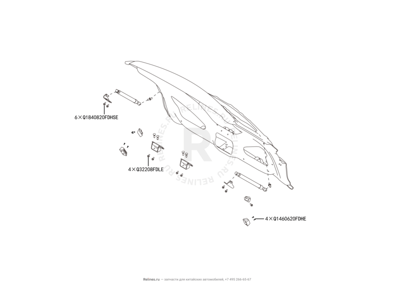 Запчасти Haval H6 Coupe Поколение I (2015) 2.0л, 4x2, АКПП — Дверь багажника — схема