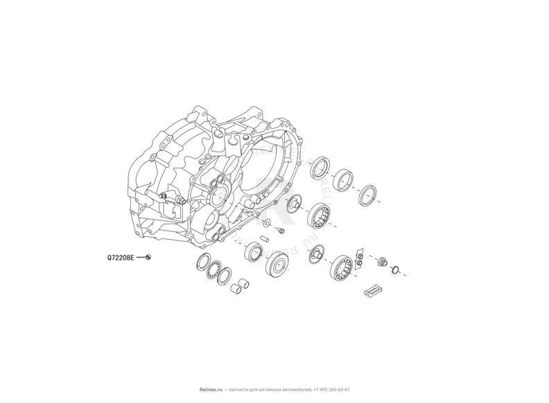 Запчасти Haval H6 Coupe Поколение I (2015) 2.0л, 4x4, МКПП — Корпус (картер) сцепления — схема