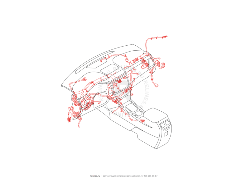 Запчасти Haval H6 Coupe Поколение I (2015) 2.0л, 4x4, МКПП — Проводка панели приборов (торпедо) (4) — схема
