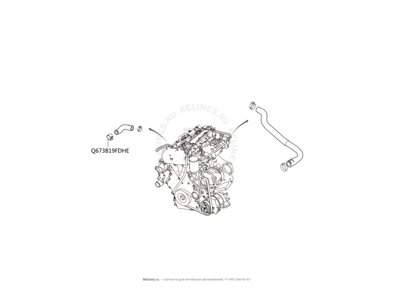 Запчасти Haval H6 Coupe Поколение I (2015) 2.0л, 4x2, АКПП — Патрубок системы вентиляции картера — схема