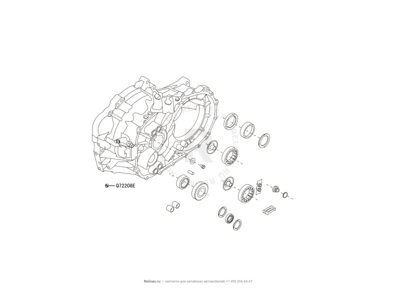 Запчасти Great Wall Hover H6 Поколение I (2011) 2.0л, дизель, 4х4, МКПП — Корпус (картер) сцепления — схема