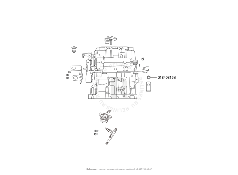 Запчасти Great Wall Hover H6 Поколение I (2011) 2.0л, дизель, 4x2, МКПП — Выжимной подшипник сцепления — схема