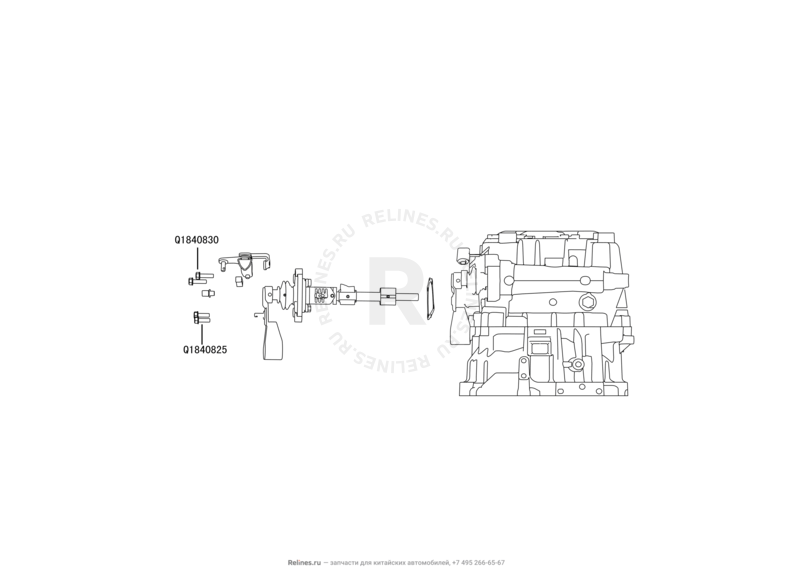 Запчасти Great Wall Hover H6 Поколение I (2011) 2.0л, дизель, 4x2, МКПП — Система переключения передач — схема