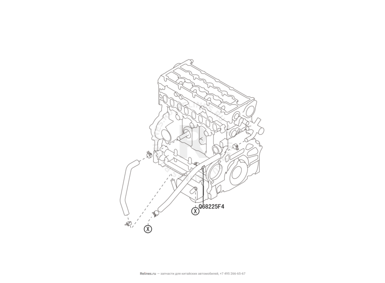 Запчасти Great Wall Hover H6 Поколение I (2011) 2.0л, дизель, 4x2, МКПП — Патрубки и шланги радиатора — схема