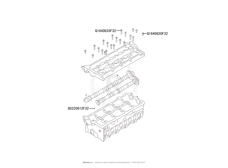 Запчасти Great Wall Hover H6 Поколение I (2011) 2.0л, дизель, 4х4, МКПП — Головка блока цилиндров (4) — схема