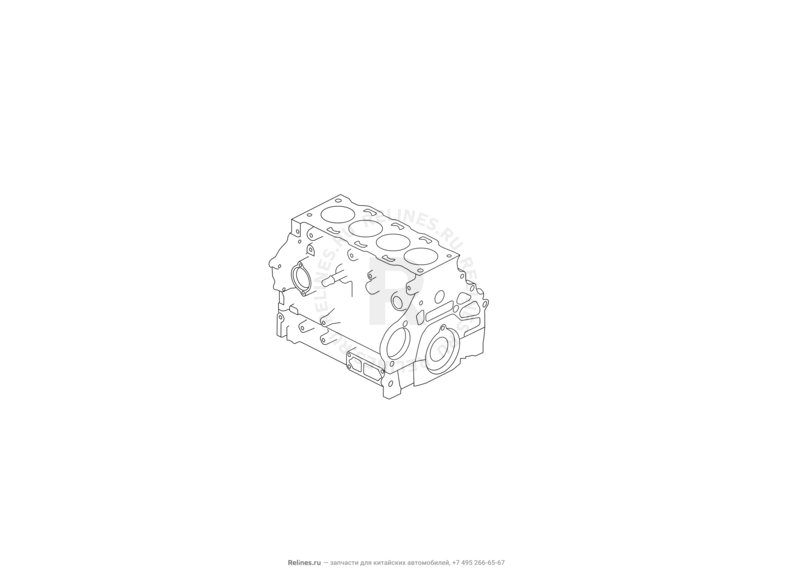 Запчасти Great Wall Hover H6 Поколение I (2011) 2.0л, дизель, 4х4, МКПП — Блок цилиндров (4) — схема