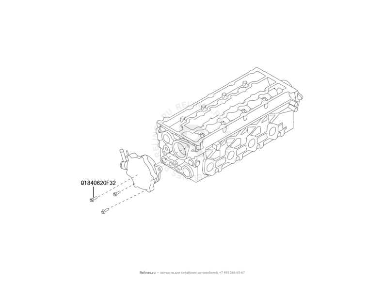 Запчасти Great Wall Hover H6 Поколение I (2011) 2.0л, дизель, 4х4, МКПП — Вакуумный насос — схема