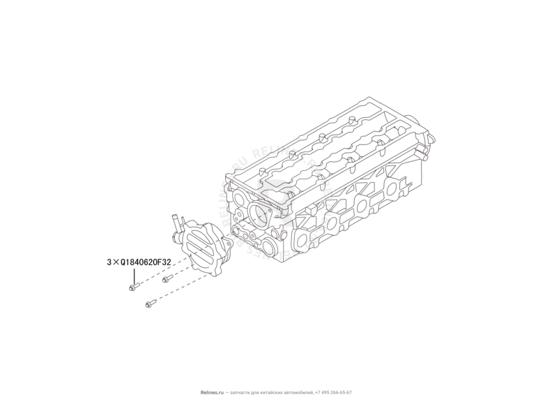 Запчасти Great Wall Hover H6 Поколение I (2011) 2.0л, дизель, 4х4, МКПП — Вакуумный насос — схема
