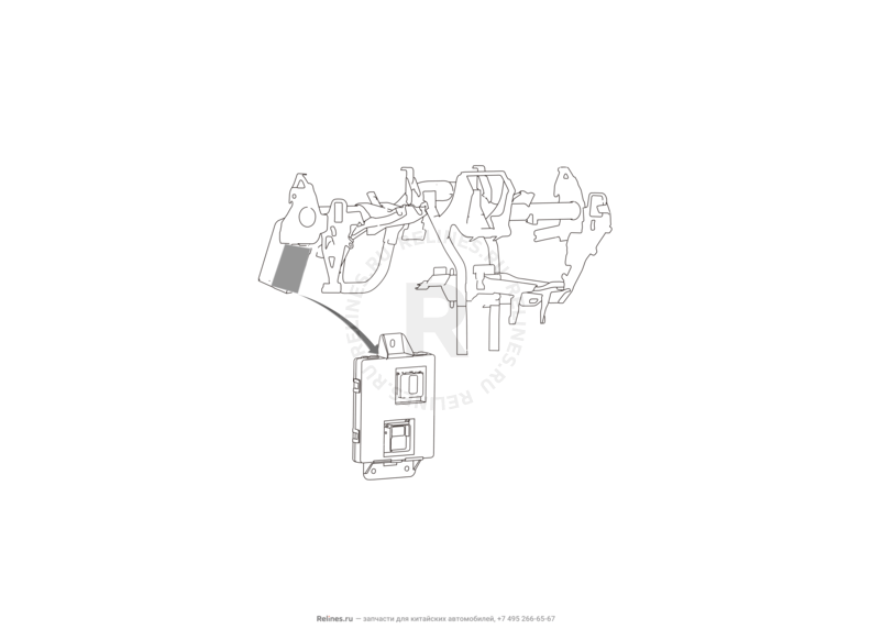 Запчасти Great Wall Hover H6 Поколение I (2011) 1.5л, бензин, 4x2, МКПП — Блок управления кузовной электроникой (1) — схема