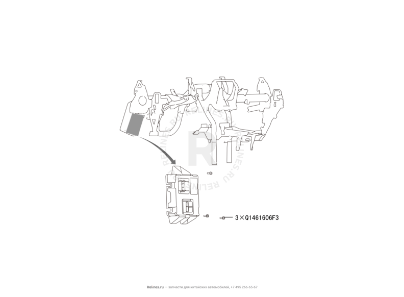 Запчасти Great Wall Hover H6 Поколение I (2011) 1.5л, бензин, 4x2, МКПП — Блок управления кузовной электроникой (2) — схема