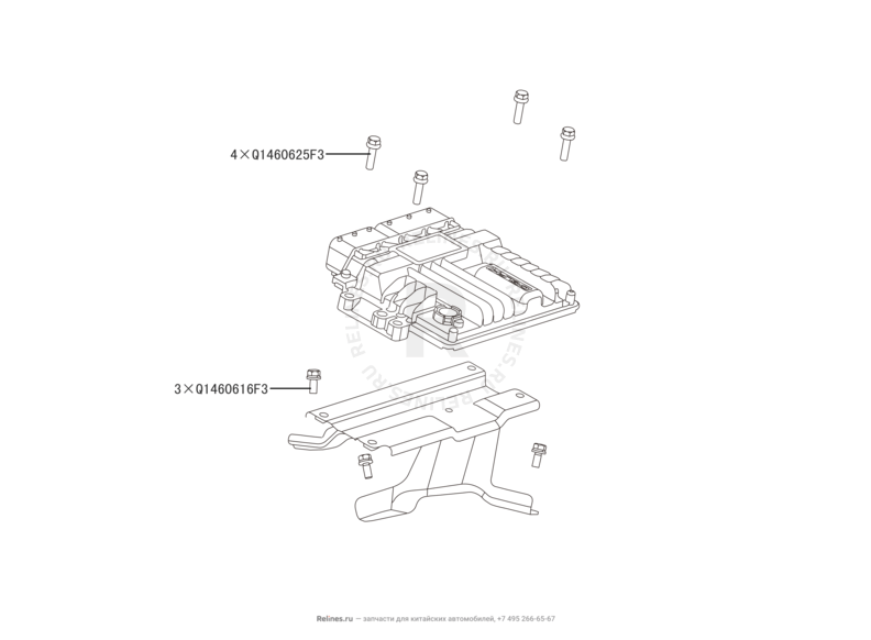 Запчасти Great Wall Hover H6 Поколение I (2011) 2.0л, дизель, 4x2, МКПП — Блок управления двигателем (2) — схема