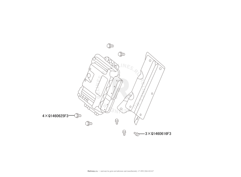 Запчасти Great Wall Hover H6 Поколение I (2011) 2.0л, дизель, 4x2, МКПП — Блок управления двигателем — схема