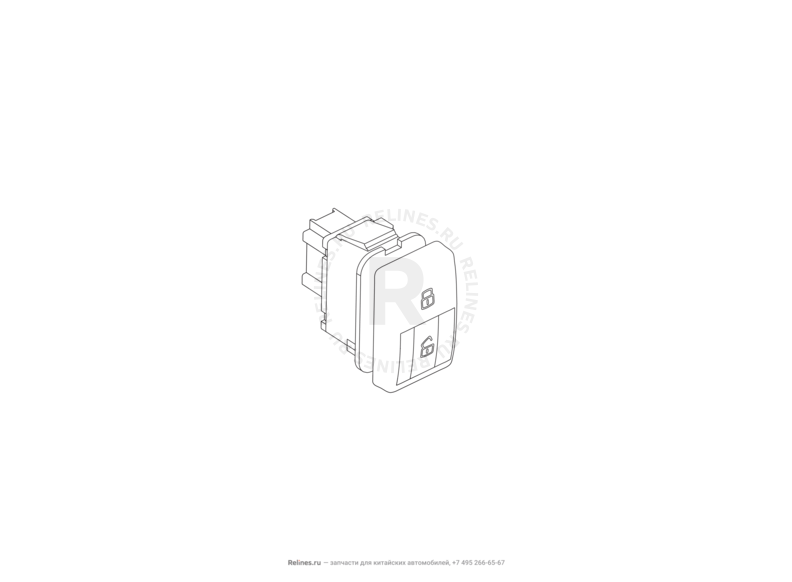 Запчасти Great Wall Hover H6 Поколение I (2011) 1.5л, бензин, 4x2, МКПП — Кнопка управления центральным замком — схема