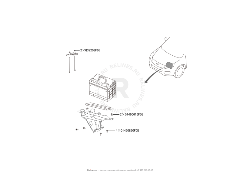 Аккумулятор (2) Great Wall Hover H6 — схема
