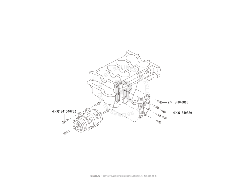 Компрессор кондиционера Great Wall Hover H6 — схема