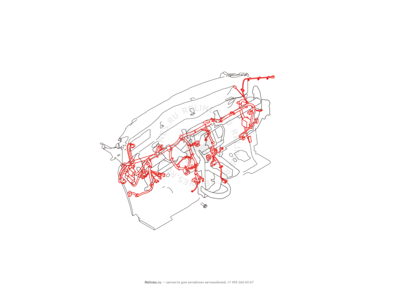 Запчасти Great Wall Hover H6 Поколение I (2011) 2.0л, дизель, 4х4, МКПП — Проводка панели приборов (торпедо) (11) — схема