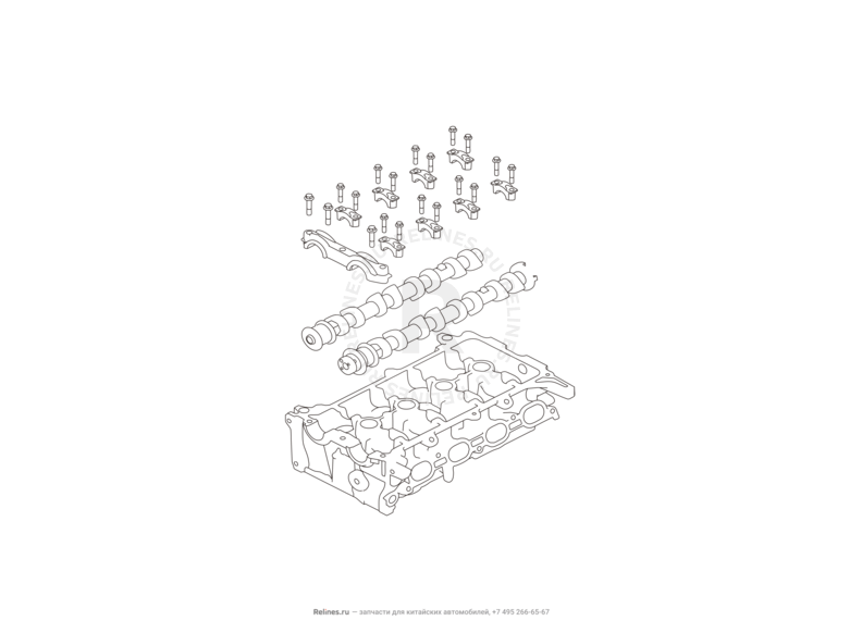 Запчасти Haval H2 Поколение I (2014) 4x2, МКПП (CC7150FM02) — Распределительный вал двигателя (распредвал) — схема