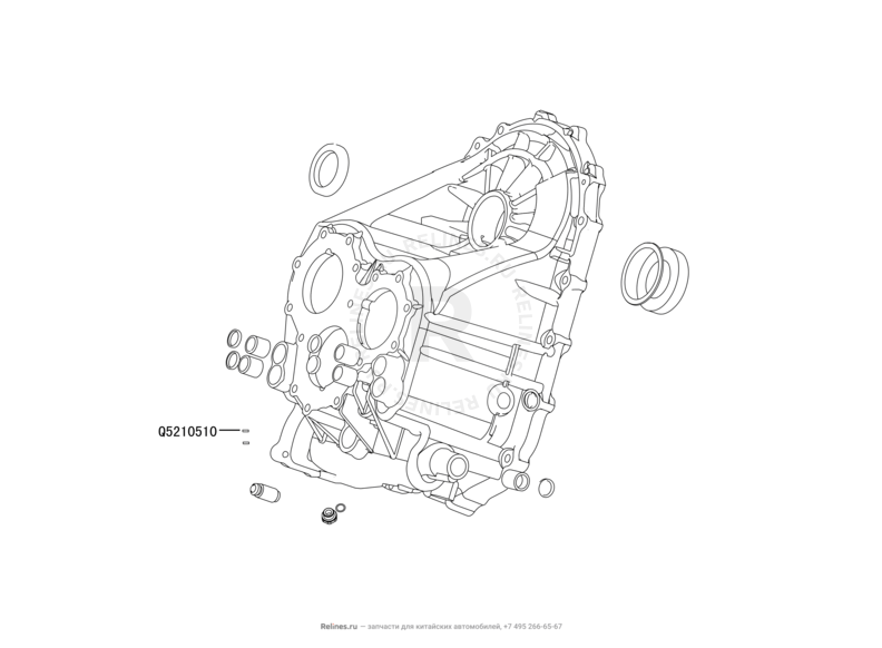 Запчасти Great Wall Hover H6 Поколение I (2011) 1.5л, бензин, 4x2, МКПП — Подшипники и клапан КПП (сапун) — схема