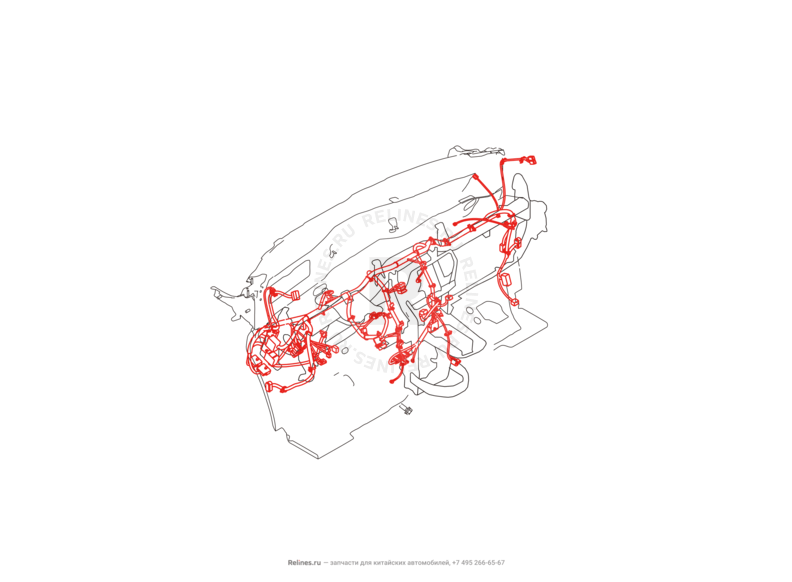 Запчасти Great Wall Hover H6 Поколение I (2011) 1.5л, бензин, 4x2, МКПП — Проводка панели приборов (торпедо) (11) — схема