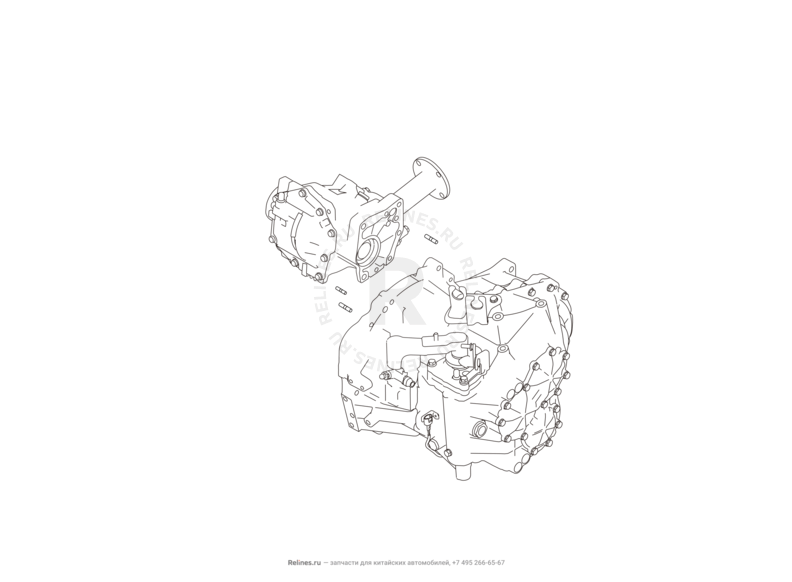 Запчасти Great Wall Hover H6 Поколение I (2011) 1.5л, бензин, 4x4, МКПП — Раздаточная коробка — схема