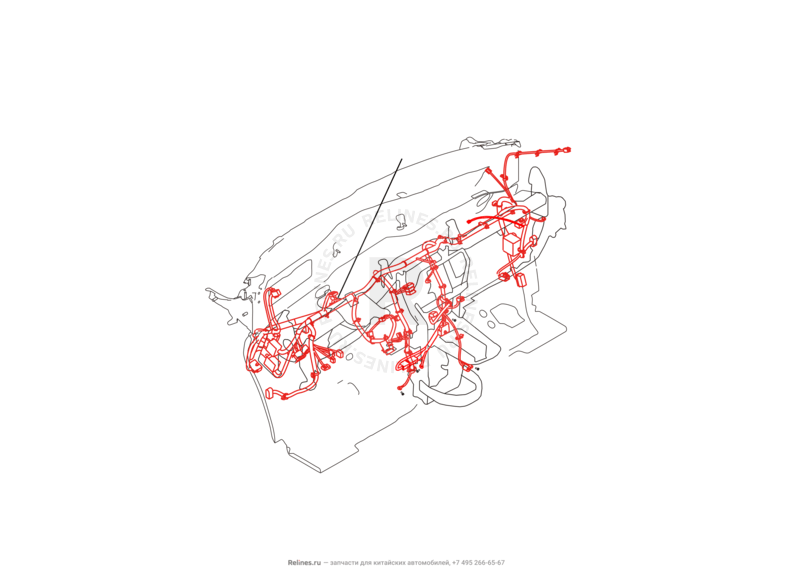 Запчасти Great Wall Hover H6 Поколение I (2011) 1.5л, бензин, 4x4, МКПП — Проводка панели приборов (торпедо) (5) — схема