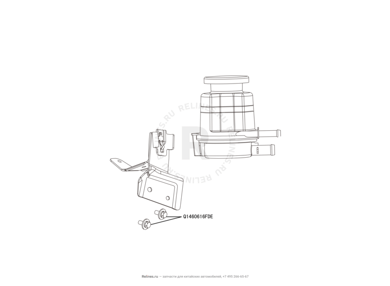 Запчасти Great Wall Hover H6 Поколение I (2011) 1.5л, бензин, 4x4, МКПП — Бачок гидроусилителя (ГУР) — схема