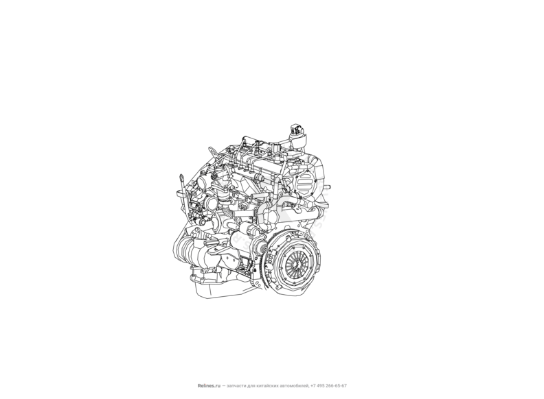 Запчасти Haval H6 Поколение II (2017) 2.0л, дизель, 4x2, МКПП — Двигатель — схема