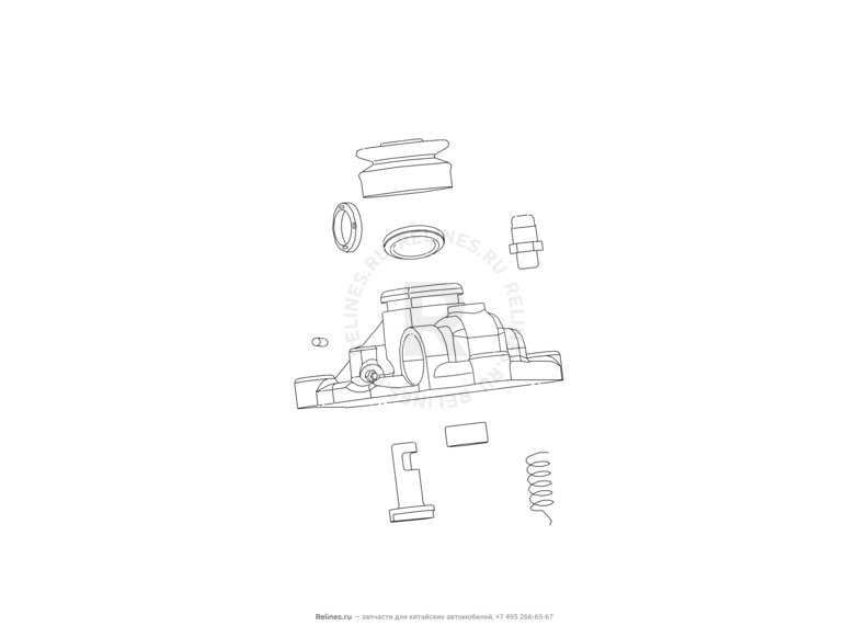 Запчасти Great Wall Peri Поколение I (2008) 1.3л, JL-M16 — Корпус (картер) коробки переключения передач (КПП) — схема