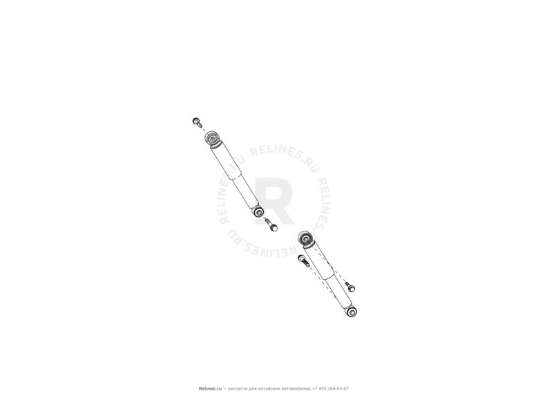 Запчасти Great Wall Peri Поколение I (2008) 1.3л, JL-M16 — Задняя подвеска (3) — схема