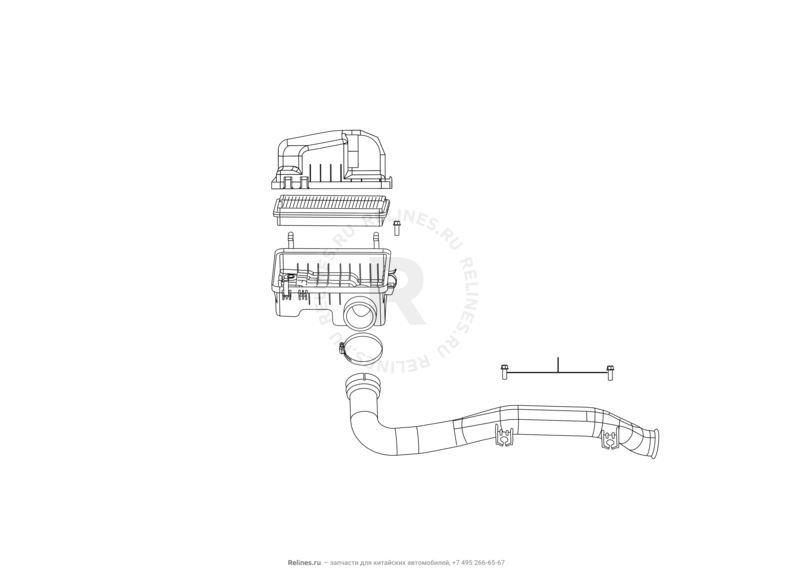Воздушный фильтр и корпус (1) Great Wall Wingle — схема