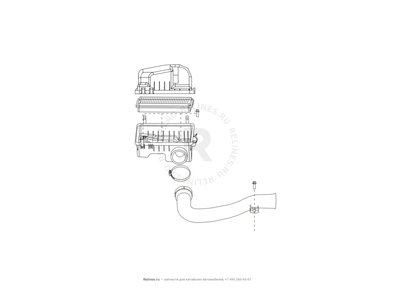 Воздушный фильтр и корпус (2) Great Wall Wingle — схема