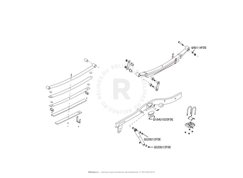 Задняя подвеска (2) Great Wall Wingle — схема