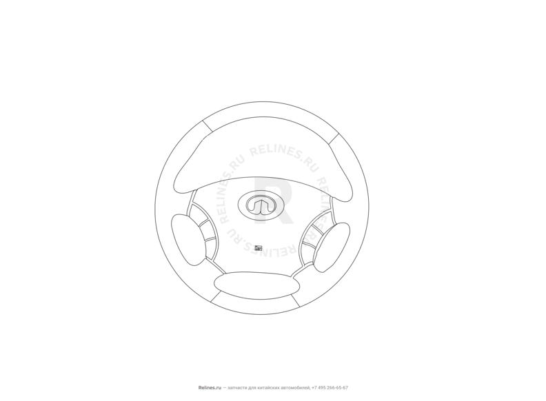 Рулевое колесо (руль) и подушки безопасности (4) Great Wall Wingle — схема