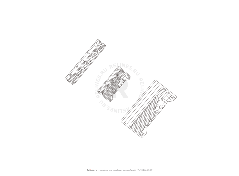 Запчасти Great Wall Wingle Поколение II (2010) 2.2л, 4x4 — Задняя панель — схема