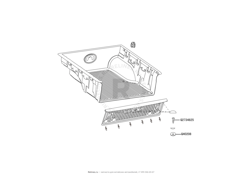 Внутренняя панель грузового отсека Great Wall Wingle — схема