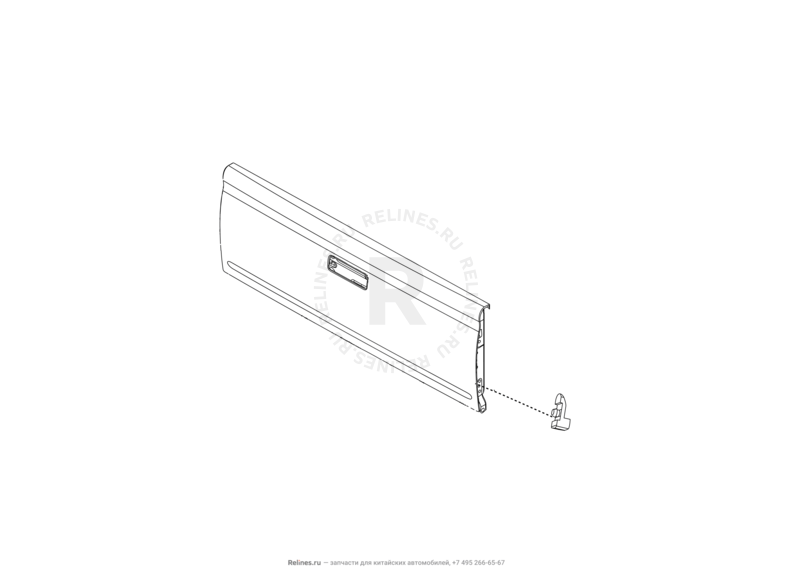 Запчасти Great Wall Wingle Поколение II (2010) 2.2л, 4x4 — Отбойник двери — схема