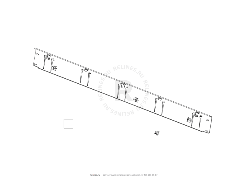 Запчасти Great Wall Wingle Поколение II (2010) 2.2л, 4x4 — Шторка и накладка порога багажника (2) — схема