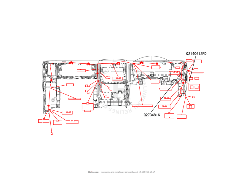 Проводка панели приборов (торпедо) Great Wall Wingle — схема