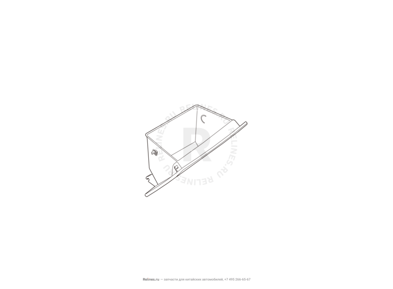 Запчасти Great Wall Wingle 7 Поколение I (2018) 4x4 — Перчаточный ящик (бардачок) — схема
