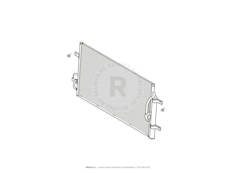 Радиатор кондиционера Great Wall Wingle 7 — схема
