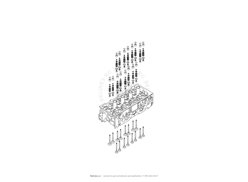 Запчасти Great Wall Peri Поколение I (2008) 1.3л, JL-M16 — Клапанный механизм ГРМ — схема