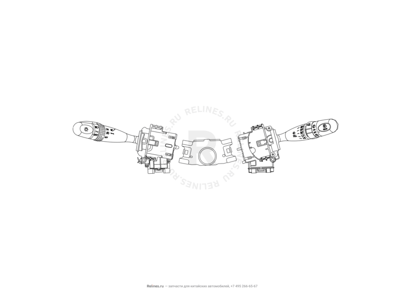 Запчасти Great Wall Hover M4 Поколение I (2012) 1.5л, МКПП — Подрулевые переключатели — схема